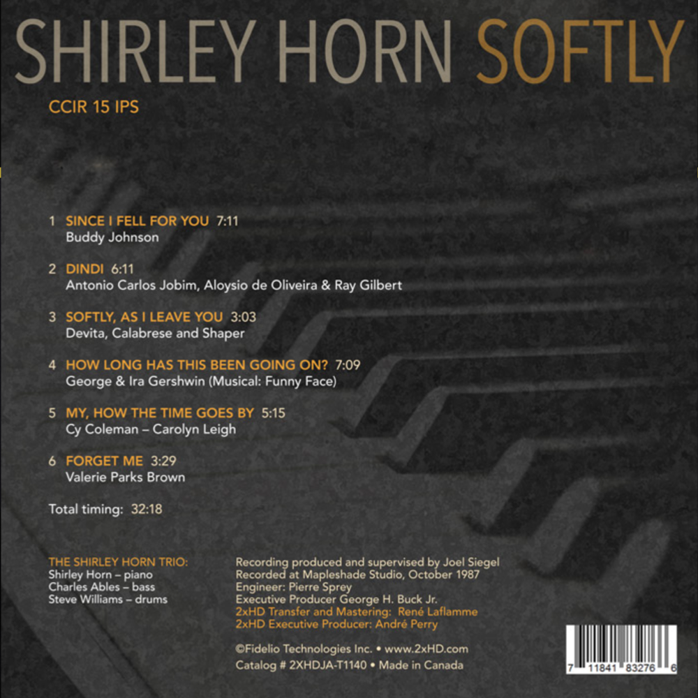 Shirley Horn - Softly (Analog Reel to Reel Tape)