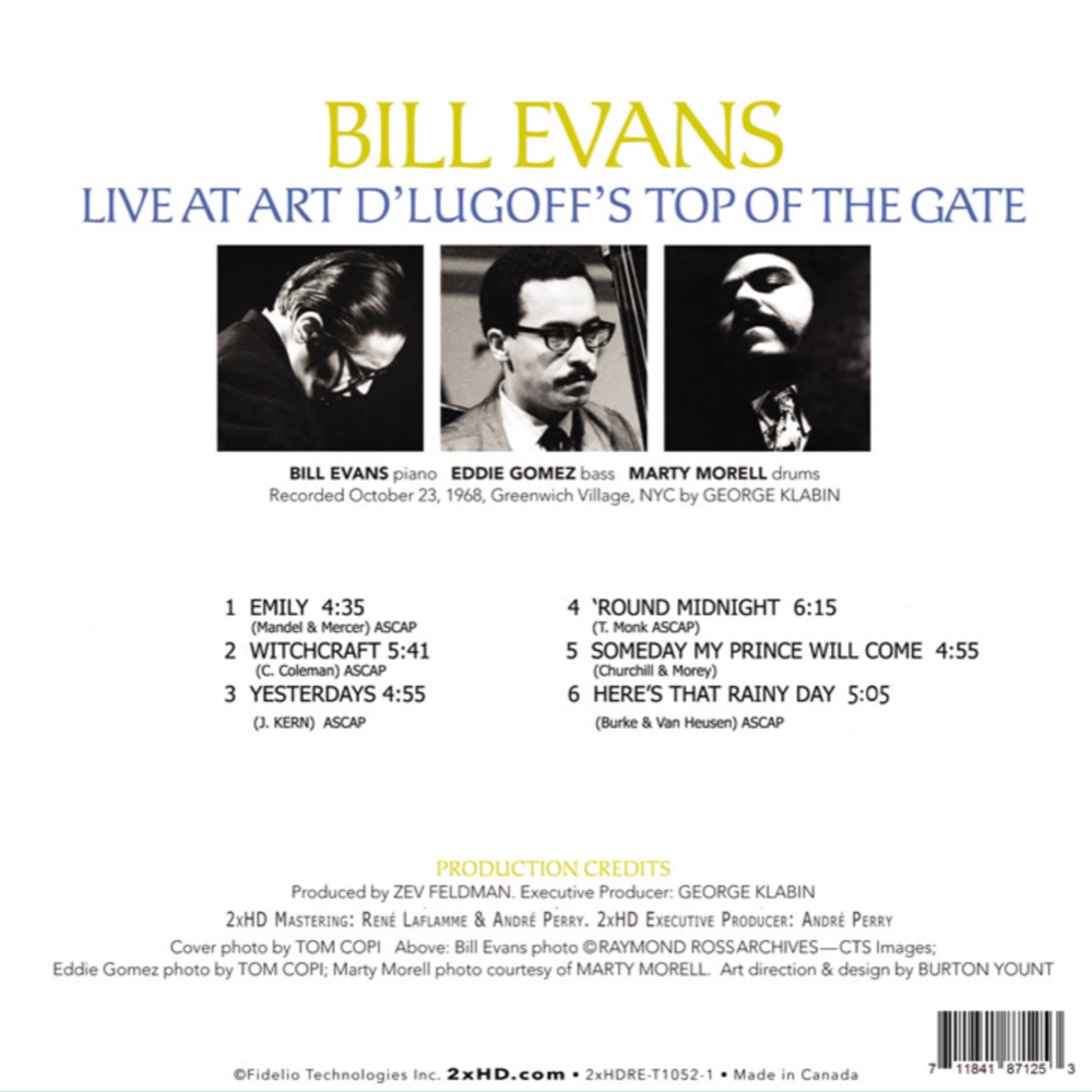 Bill Evans - Live at Top of the Gate Vol. 1 (Analog Reel to Reel Tape)