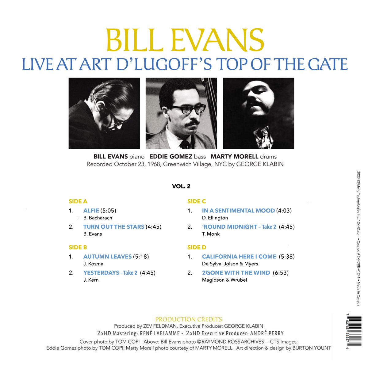Bill Evans Live at Top Of The Gate - Vol. 2 [Deluxe 200g Double Vinyl]