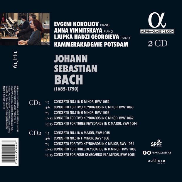 Bach: Concertos For Pianos (Vol 1)