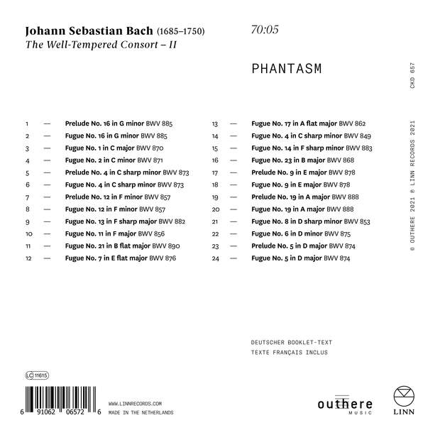 Johann Sebastian Bach: The Well-Tempered Consort II